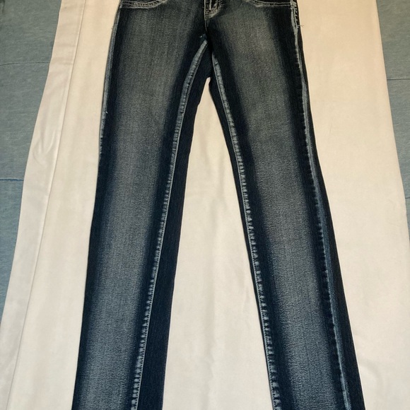 Diva Star stretch skinny jeans - size 3 - dark color with white wash - Picture 3 of 10